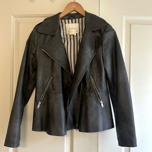Never Worn Anthropologie Leather Jacket. Size S.